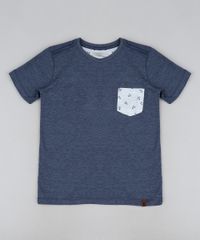 Camiseta-Infantil-com-Bolso-Manga-Curta--Azul-Marinho-Mescla-9944017-Azul_Marinho_Mescla_1