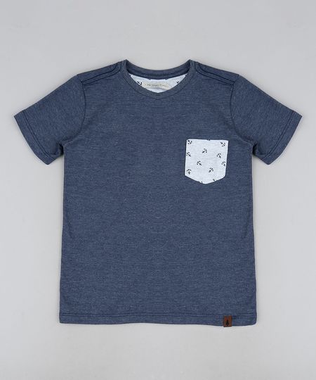 Camiseta-Infantil-com-Bolso-Manga-Curta--Azul-Marinho-Mescla-9944017-Azul_Marinho_Mescla_1
