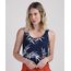 Regata-Feminina-Estampada-de-Folhagem-com-Vazado-Decote-Redondo-Azul-Marinho-9945468-Azul_Marinho_1