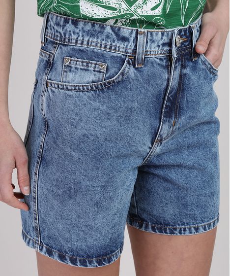 bermuda jeans feminina soltinha