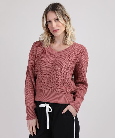 Sueter-de-Trico-Feminino-Amplo-Decote-V-Rosa-Escuro-9944245-Rosa_Escuro_1 Sueter-de-Trico-Feminino-Amplo-Decote-V-Rosa-Escuro-9944245-Rosa_Escuro_1