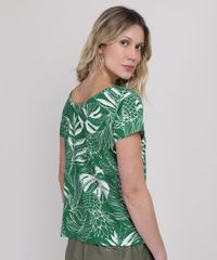 Blusa-Feminina-Estampada-de-Abacaxi-Manga-Curta-Decote-Redondo-Verde-9942534-Verde_2