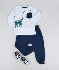 Camiseta-Infantil-Dinossauro-com-Bolso-Manga-Longa--Cinza-Mescla-Claro-9929720-Cinza_Mescla_Claro_3