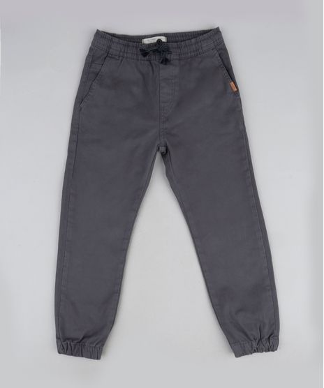 Calca-de-Sarja-Infantil-Jogger-com-Cordao--Chumbo-9432921-Chumbo_1