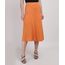 Saia-Feminina-Midi-Estampada-de-Poa-com-Botoes-e-Fenda-Laranja-9943410-Laranja_1