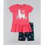 Conjunto-Infantil-Blusa-Estampada-de-Lhama-e-Babado-Rosa---Bermuda-Floral-Ciclista-Preta-9942981-Preto_1