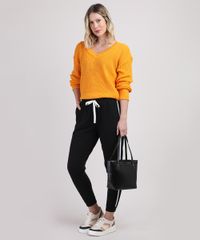 Sueter-de-Trico-Feminino-Amplo-Decote-V-Mostarda-9944245-Mostarda_3