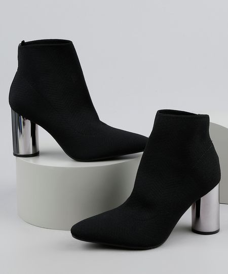 Bota-Feminina-Oneself-Salto-Alto-Metalizado-Cano-Curto--Preta-9948095-Preto_1