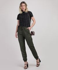 Calca-Feminina-Jogger-Cintura-Super-Alta-com-Amarracao-Verde-Escuro-9950894-Verde_Escuro_3