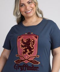 Blusa-Feminina-Plus-Size-Harry-Potter-Grifinoria-Manga-Curta-Decote-Redondo-Azul-Marinho-9951457-Azul_Marinho_4