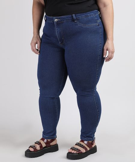Calca-Jeans-Feminina-Plus-Size-Sawary-Cigarrete-Cintura-Alta-Azul-Escuro-9950587-Azul_Escuro_1