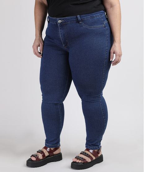 Calca-Jeans-Feminina-Plus-Size-Sawary-Cigarrete-Cintura-Alta-Azul-Escuro-9950587-Azul_Escuro_1