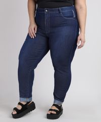 Calca-Jeans-Feminina-Plus-Size-Sawary-Cropped-Cintura-Alta-Barra-Dobrada-com-Strass-Azul-Escuro-9945255-Azul_Escuro_1