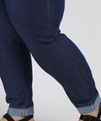 Calca-Jeans-Feminina-Plus-Size-Sawary-Cropped-Cintura-Alta-Barra-Dobrada-com-Strass-Azul-Escuro-9945255-Azul_Escuro_4