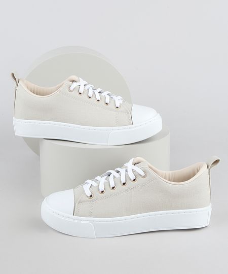 Tenis-Feminino-Oneself-Recorte-na-Ponta-Bege-Claro-9948269-Bege_Claro_1