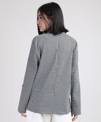 Blazer-Feminino-Longo-Estampado-Pied-de-Poule-com-Bolsos-e-Martingale-Preto-9951005-Preto_2