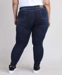 Calca-Jeans-Feminina-Plus-Size-Sawary-Cigarrete-Push-Up-Cintura-Alta-com-Puidos-Azul-Escuro-9945252-Azul_Escuro_2
