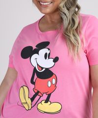 Blusa-Feminina-Plus-Size-Mickey-Manga-Curta-Decote-Redondo-Rosa-9951040-Rosa_4