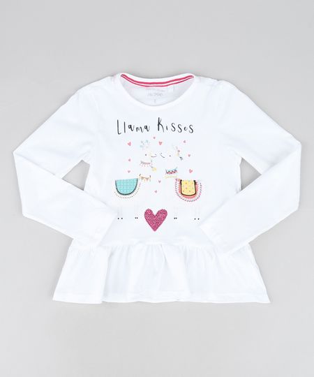 Blusa-Infantil-Lhama-Kisses-com-Paete-e-babado--Manga-Longa-Decote-Redondo-Off-White-9946076-Off_White_1 Blusa-Infantil-Lhama-Kisses-com-Paete-e-babado--Manga-Longa-Decote-Redondo-Off-White-9946076-Off_White_1