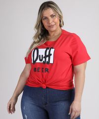 Blusa-Feminina-Plus-Size-Duff-Beer-Os-Simpsons-Manga-Curta-Decote-Redondo-Vermelha-9951458-Vermelho_1