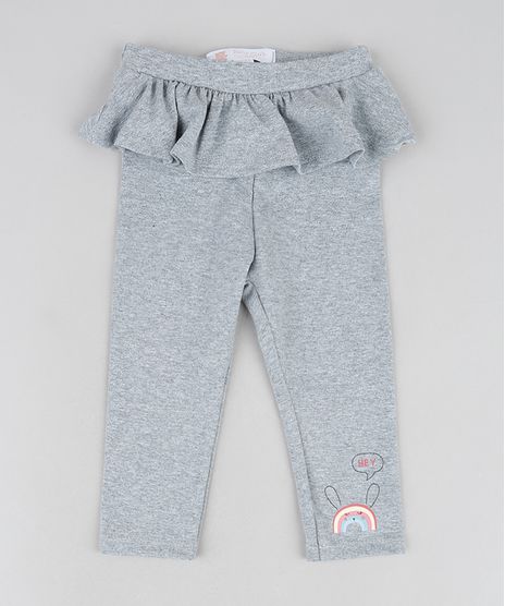 Calca-Legging-Infantil-Coelha-Arco-Iris-com-Babado-Cinza-Mescla-9919757-Cinza_Mescla_1