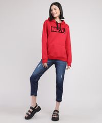 Blusao-de-Moletom-Feminino-Marvel-com-Capuz-e-Bolso-Vermelho-9901205-Vermelho_3