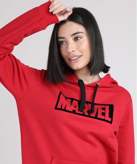 moletom marvel vermelho