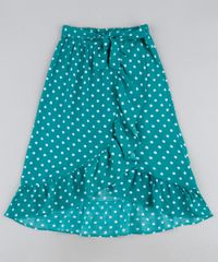 Saia-Infantil-Longa-Estampada-de-Poa-com-Babados-Verde-9950185-Verde_1