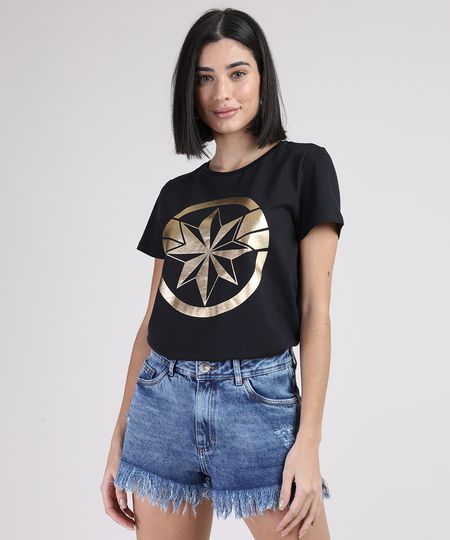 Blusa-Feminina-Capita-Marvel-Metalizada-Manga-Curta-Decote-Redondo-Preta-9947856-Preto_1 Blusa-Feminina-Capita-Marvel-Metalizada-Manga-Curta-Decote-Redondo-Preta-9947856-Preto_1