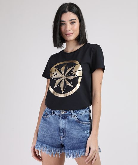 Blusa-Feminina-Capita-Marvel-Metalizada-Manga-Curta-Decote-Redondo-Preta-9947856-Preto_1