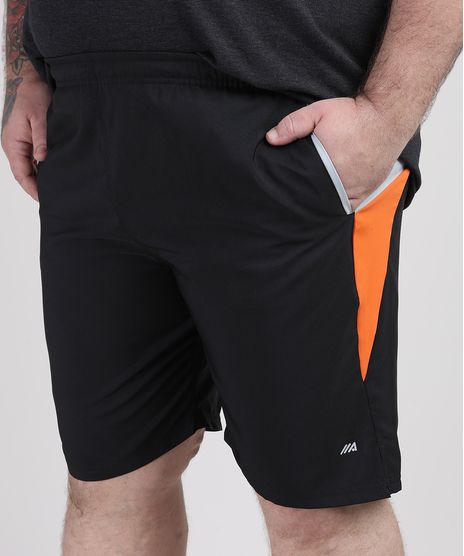 Bermuda-Masculina-Plus-Size-Esportiva-Ace-com-Recortes-Preta-9951649-Preto_1
