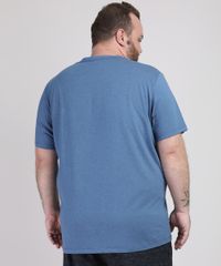 Camiseta-Masculina-Plus-Size-com-Bolso-Manga-Curta-Gola-Careca-Azul-9951574-Azul_2