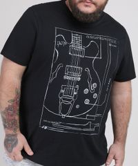 Camiseta-Masculina-Plus-Size-Guitarra-Manga-Curta-Gola-Careca-Preta-9951579-Preto_4