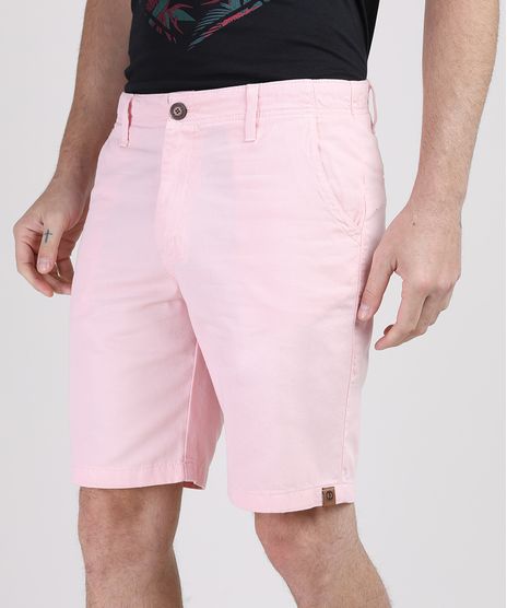 Bermuda-Masculina-Reta-com-Bolsos-Rosa-Claro-9930324-Rosa_Claro_1