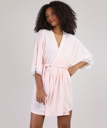 Robe-Feminino-Manga-7-8-com-Renda-Rosa-Claro-9951068-Rosa_Claro_1