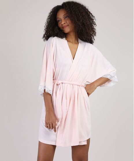 Robe-Feminino-Manga-7-8-com-Renda-Rosa-Claro-9951068-Rosa_Claro_1