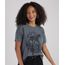 Blusa-Feminina-Pantera-Negra--Wakanda-Forever--Manga-Curta-Decote-Redondo-Chumbo-9894524-Chumbo_1