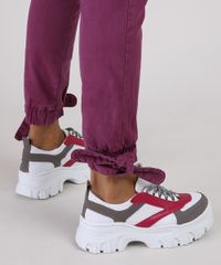 Calca-de-Sarja-Feminina-Sawary-Skinny-Jogger-Cintura-Alta-com-No-Roxa-9950601-Roxo_4