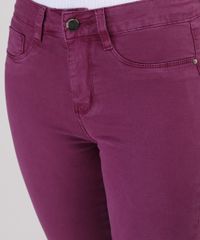 Calca-de-Sarja-Feminina-Sawary-Skinny-Jogger-Cintura-Alta-com-No-Roxa-9950601-Roxo_5