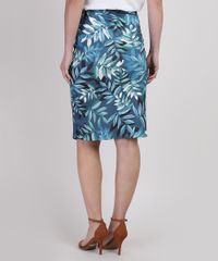 Saia-Feminina-Midi-Canelada-Estampada-de-Folhagem-com-Transpasse-e-No-Azul-9944335-Azul_2