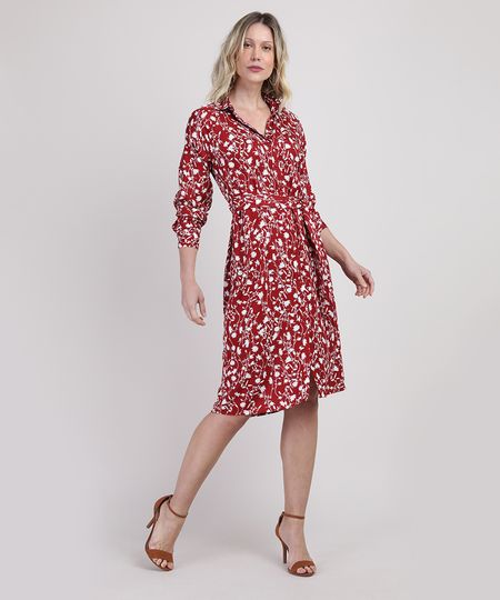 Vestido-Chemise-Feminino-Midi-Estampado-Floral-Manga-Longa-Vermelho-Escuro-9942688-Vermelho_Escuro_1 Vestido-Chemise-Feminino-Midi-Estampado-Floral-Manga-Longa-Vermelho-Escuro-9942688-Vermelho_Escuro_1
