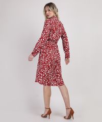 Vestido-Chemise-Feminino-Midi-Estampado-Floral-Manga-Longa-Vermelho-Escuro-9942688-Vermelho_Escuro_2