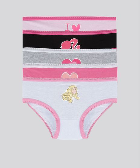 Kit-de-5-Calcinhas-Barbie-Multicor-8682853-Multicor_1