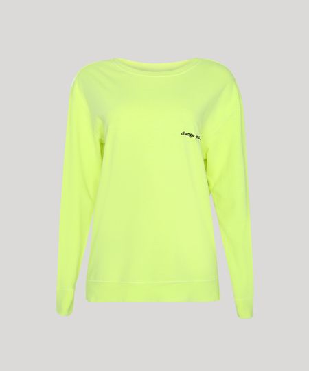 Blusao-de-Moletom-Feminino-Mindset-com-Bordado--Change-Your-Mindset--Decote-Redondo-Amarelo-Neon-9950422-Amarelo_Neon_1