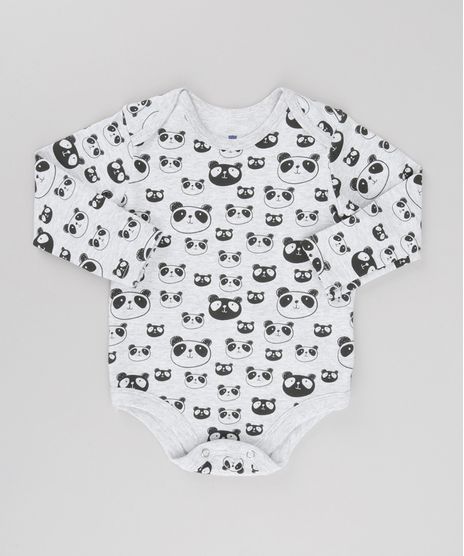 Body-Estampado-Panda-em-Algodao---Sustentavel-Cinza-Mescla-8682704-Cinza_Mescla_1
