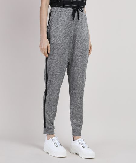 Calca-de-Moletom-Feminina-Cintura-Super-Alta-com-Bolsos-e-Faixa-Lateral-Cinza-Mescla-Escuro-9944533-Cinza_Mescla_Escuro_1 Calca-de-Moletom-Feminina-Cintura-Super-Alta-com-Bolsos-e-Faixa-Lateral-Cinza-Mescla-Escuro-9944533-Cinza_Mescla_Escuro_1