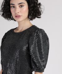Blusa-Feminina-com-Brilho-Manga-Curta-Bufante-Decote-Redondo-Preta-9947158-Preto_4