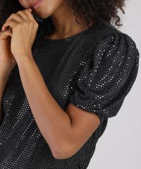 Blusa-Feminina-com-Brilho-Manga-Curta-Bufante-Decote-Redondo-Preta-9947158-Preto_5