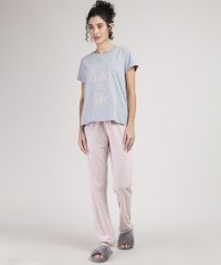 Pijama-Feminino--Live-Your-Best-Life--Manga-Curta-Cinza-Mescla-9928549-Cinza_Mescla_1