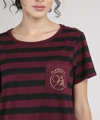 Camisola-Feminina-Harry-Potter-Listrada-Manga-Curta-Vinho-9928551-Vinho_4